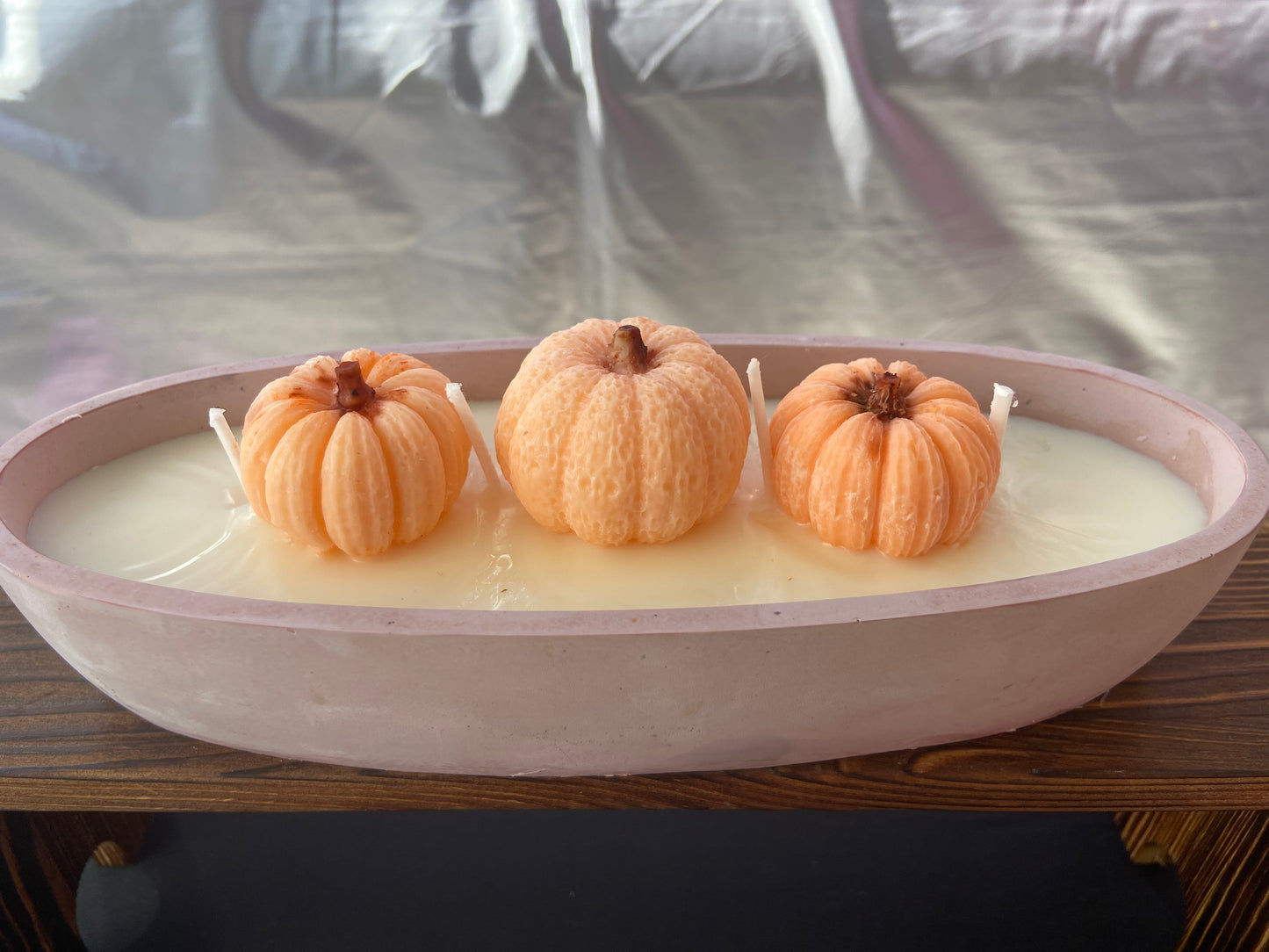 Organic Soy Wax, 3 Pumpkin, 4 Wick Candle