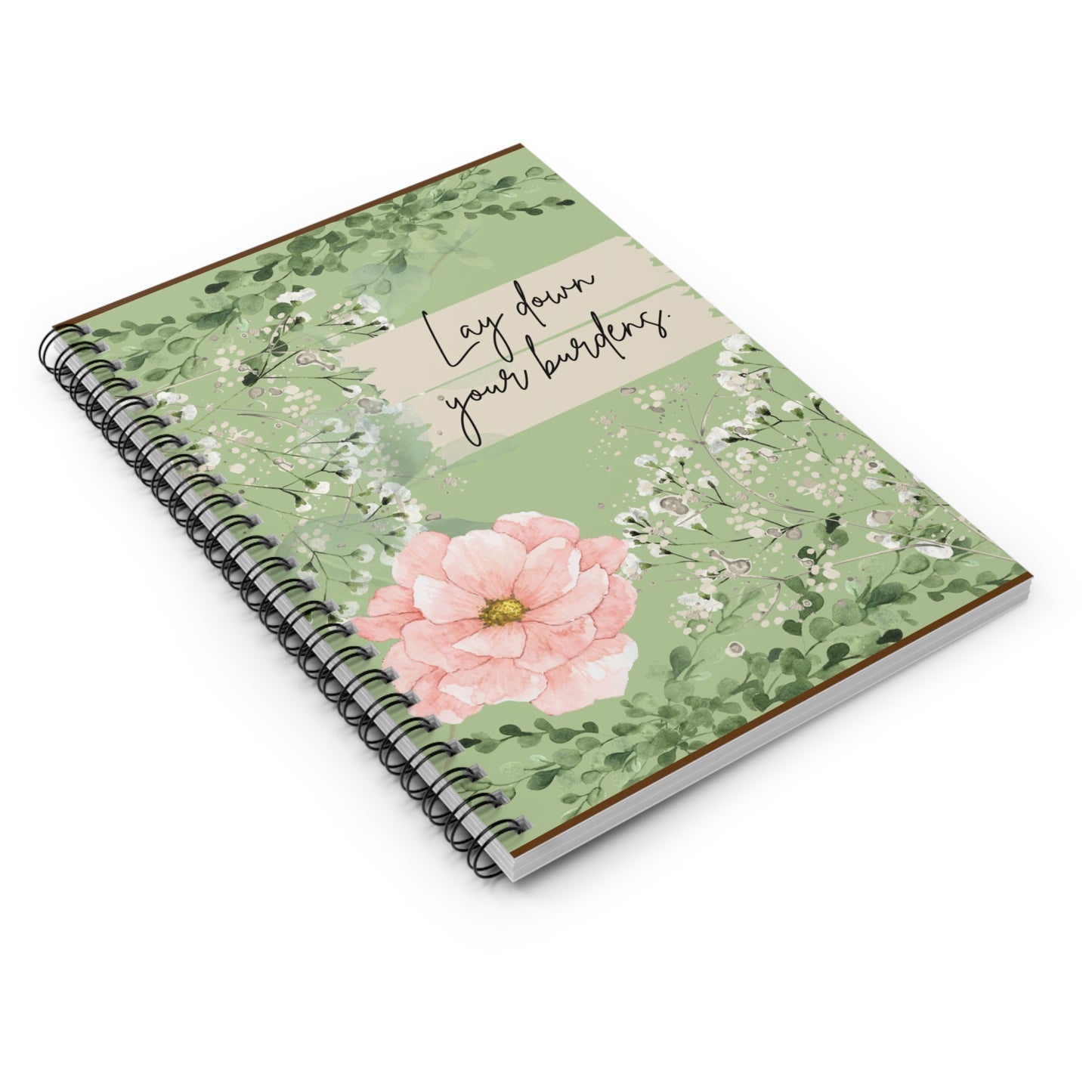 Lay Down Your Burdens - Ruled Line Spiral Notebook