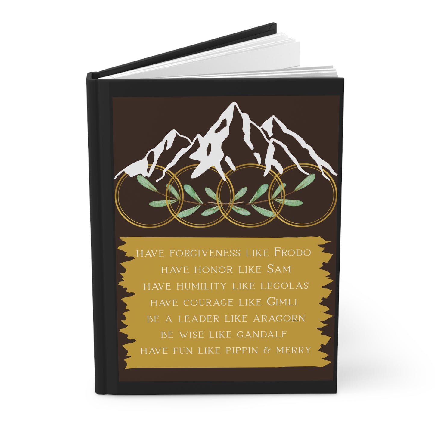 Lord of the Rings Inspired Hardcover Journal – Inspirational Fellowship Quote Design